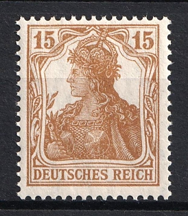 1916 15pf German Empire, Germany, Signed
