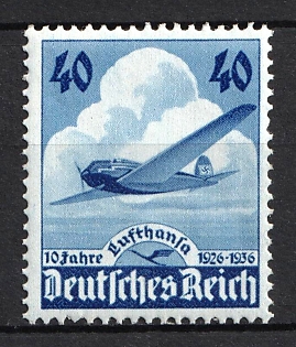 1936 40pf Third Reich, Germany, Complete Set