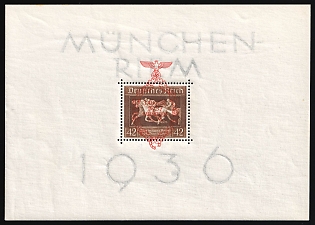 1937 Third Reich, Germany, Souvenir Sheet