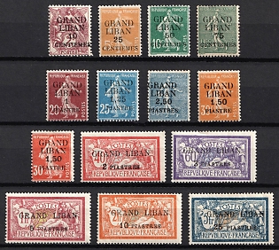 1924 Lebanon, French Colonies, Complete Set