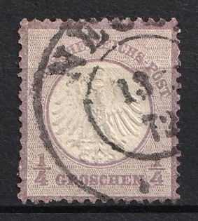 1872 1/4gr German Empire, Small Breast Plate, Germany