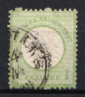 1872 1kr German Empire, Large Breast Plate, Germany