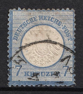 1872 7kr German Empire, Large Breast Plate, Germany