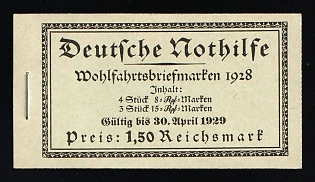 1928 Complete Booklet with stamps of Weimar Republic, Germany, Excellent Condition