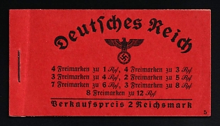1937-39 Complete Booklet with stamps of Third Reich, Germany