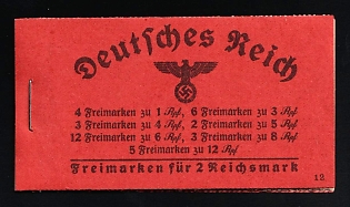 1940-41 Complete Booklet with stamps of Third Reich, Germany, Excellent Condition