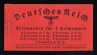 1940-41 Complete Booklet with stamps of Third Reich, Germany, Excellent Condition