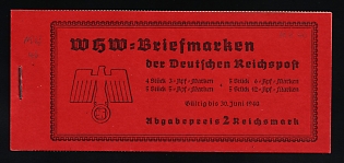 1939 Complete Booklet with stamps of Third Reich, Germany, Excellent Condition