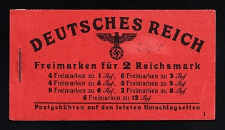 1941 Complete Booklet with stamps of Third Reich, Germany, Excellent Condition