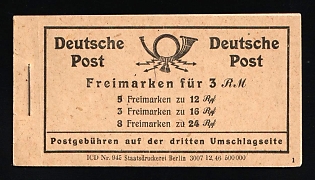 1946 Compete Booklet with stamps of Allied Zone of Occupation, Germany, Excellent Condition