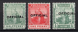 1909-10 Trinidad, British Colonies, Official Stamps