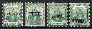 1909-17 Republic of Trinidad and Tobago, British Colonies, Official Stamps