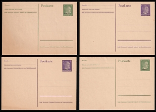 1941 Ostland, Ukraine, German Occupation, Germany, Postal Stationery Postcards, Mint