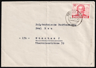 1949 (18 Aug) West Berlin, Germany, Cover from Berlin to Munich franked with 20pf
