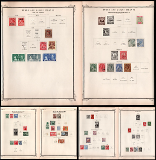 1876-1928 Trinidad, Republic of Trinidad and Tobago, Turks and Caicos Islands, British Colonies, Collection of Stamps