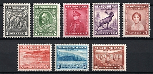 1932-38 Newfoundland, Canada, British Colonies, Complete Set