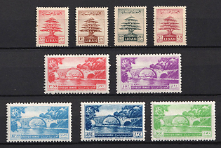 1951 Republic of Lebanon, Airmail, Complete Set