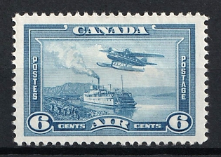 1937-38 6c Dominion of Canada, British Colonies, Airmail