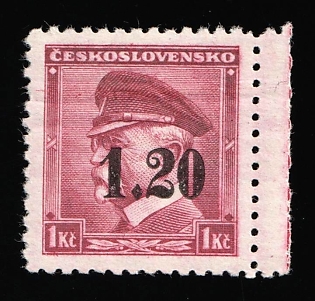 1938 1.20kc on 1kc Occupation of Asch, Sudetenland, Germany, Margin