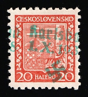 1938 20h Occupation of Karlovy Vary (Karlsbad), Sudetenland, Germany, Signed
