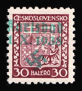 1938 30h Occupation of Karlovy Vary (Karlsbad), Sudetenland, Germany, Signed