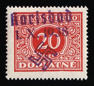 1938 20h Occupation of Karlovy Vary (Karlsbad), Sudetenland, Germany, Signed