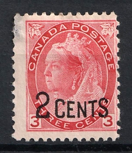 1899 2c on 3c Dominion of Canada, British Colonies