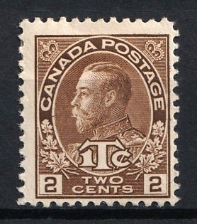 1916 2c+1c Dominion of Canada, British Colonies