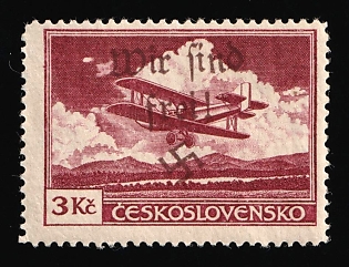 1938 3kc Occupation of Maffersdorf, Sudetenland, Germany, Signed