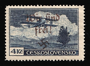 1938 4kc Occupation of Maffersdorf, Sudetenland, Germany, Signed