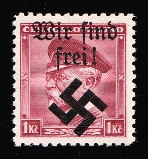 1939 1kc Moravia-Ostrava, Bohemia and Moravia, Germany Local Issue, Signed