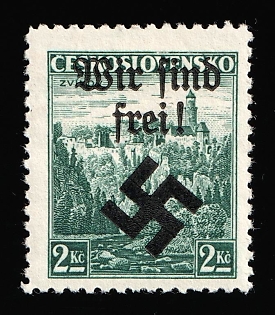 1939 2kc Moravia-Ostrava, Bohemia and Moravia, Germany Local Issue, Signed