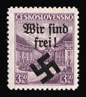 1939 3.50kc Moravia-Ostrava, Bohemia and Moravia, Germany Local Issue, Signed
