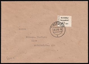 1946 (26 Feb) Mindelheim, Germany Local Post, Unofficial Issue, Cover from Mindelheim to Hier franked with 42pf