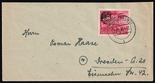 1945 (26 May) Lobau, Germany Local Post, Cover from Lobau to Dresden franked with 12pf