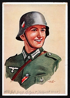 1942 'Our Wehrmacht: "Army" — Drawing: H. Gartner', Army Military, Third Reich Nazi Propaganda Postcard