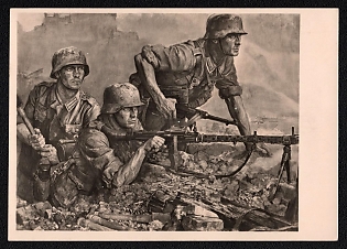 1933-1945 'Munich. House of German Art. L. M. G. Wilhelm Sauter', Army Military, Third Reich Nazi Propaganda Postcard