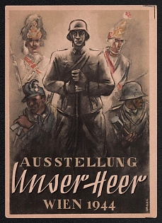 1944 'Exhibition: Our Army – Vienna', Army Military, Third Reich Nazi Propaganda Postcard