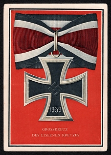 1939 'Grand Cross of the Iron Cross', Third Reich Nazi Propaganda Postcard