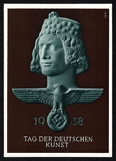 1938 'Day of German Art', Third Reich Nazi Propaganda Postcard