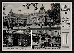1940 'Hotel Nassauer Hof — Seat of the Armistice Commission', Third Reich Nazi Propaganda Postcard