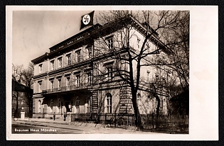 1938 'The Brown House, Munich', Third Reich Nazi Propaganda Postcard