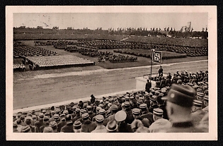 1938 'Nuremberg Day of the Wehrmacht', Nunemberg NSDAP Party Rallies, Third Reich Nazi Propaganda Postcard