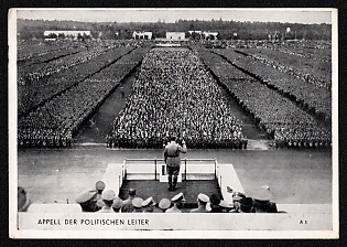 1935 'Roll Call of the Political Leaders', Nunemberg NSDAP Party Rallies, Third Reich Nazi Propaganda Postcard