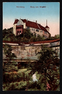 1933 'Nuremberg: the Castle (Burg) from the West', Nunemberg NSDAP Party Rallies, Third Reich Nazi Propaganda Postcard