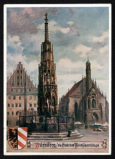 1935 'Nuremberg: the City of the Reich Party Congresses', Nunemberg NSDAP Party Rallies, Third Reich Nazi Propaganda Postcard