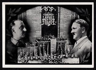 1939 'Our Leader', Hitler, Third Reich Nazi Propaganda Postcard