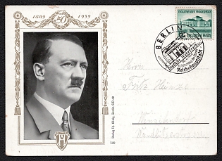 1939 'Adolf Hitler', Hitler, Third Reich Nazi Propaganda Postcard