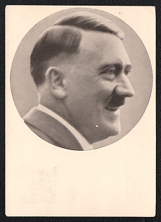 1938 '"Men of the Times" No. 91. The Fuhrer Adolf Hitler', Hitler, Third Reich Nazi Propaganda Postcard