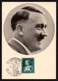 1939 '"People of the Era" No. 91: Fuhrer Adolf Hitler', Hitler, Third Reich Nazi Propaganda Postcard